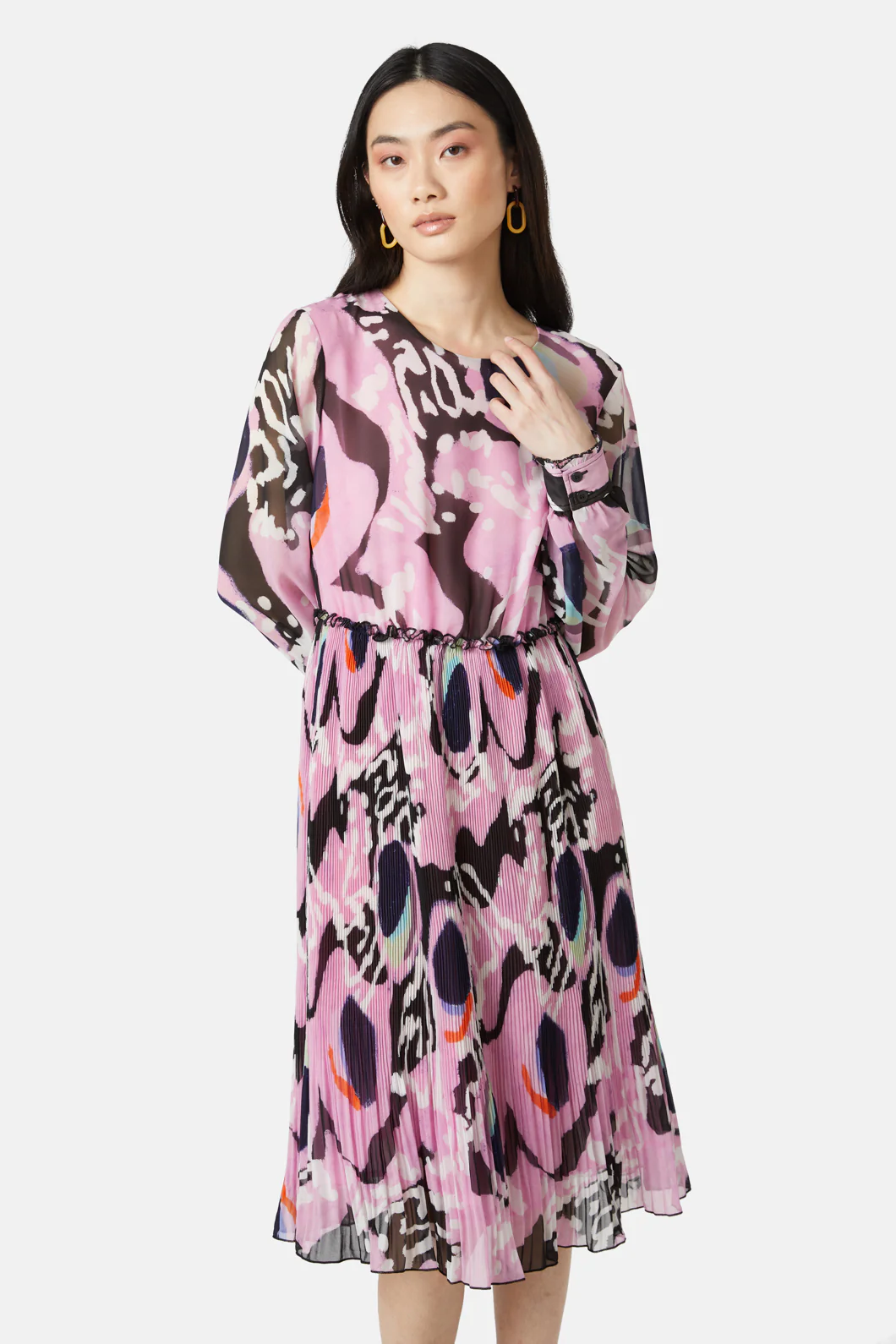 Wing Span Pleated Dress - Image 2