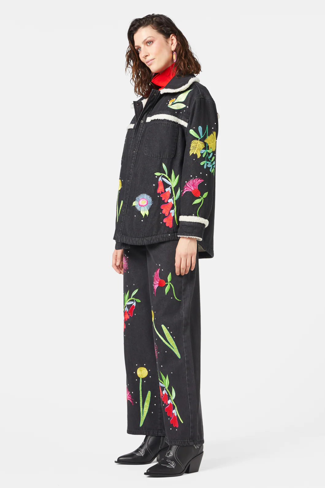 Winter Waratah Embroidered Jacket - Image 7