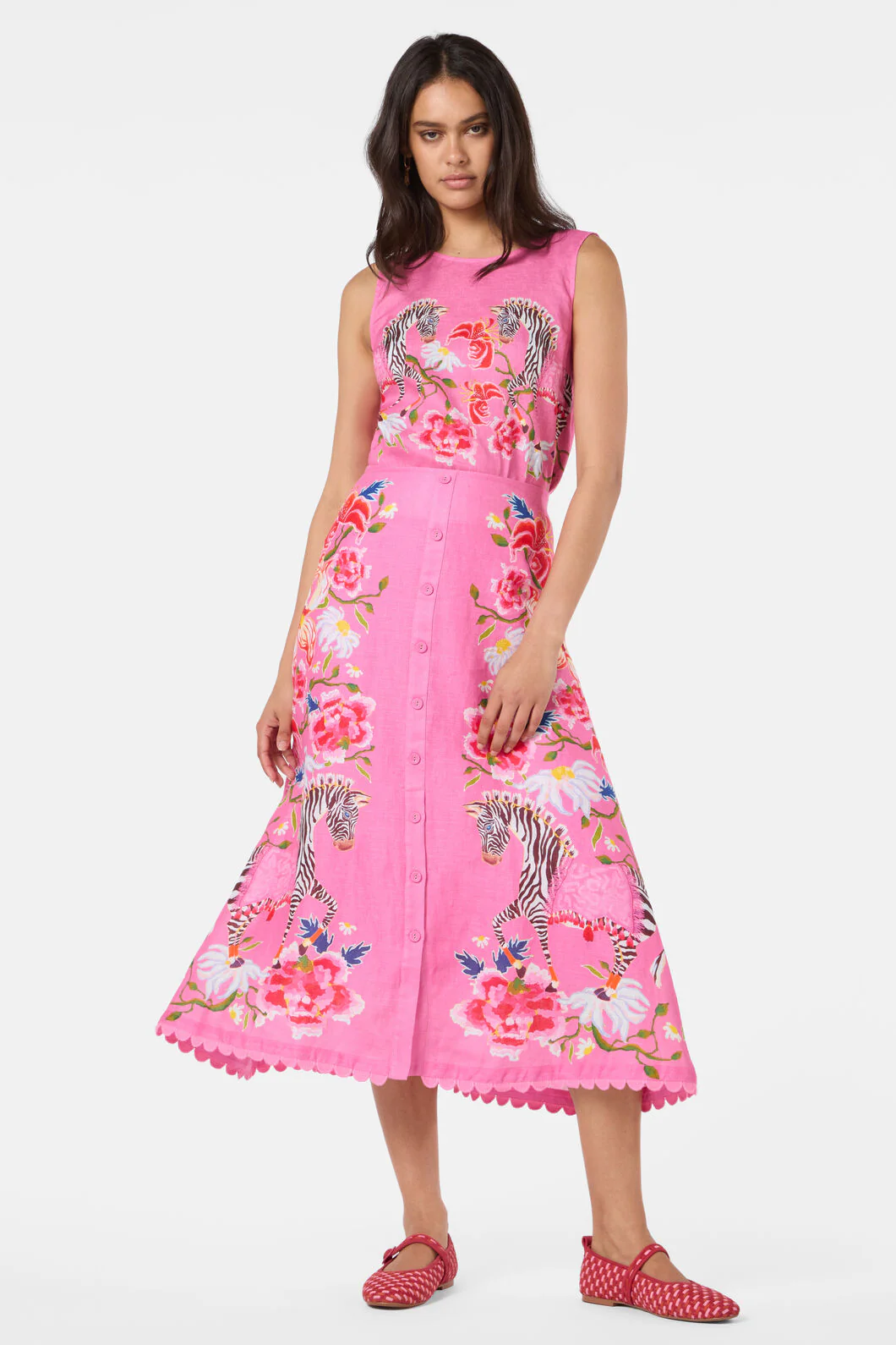 Zebra Crossing Midi Skirt - Image 2