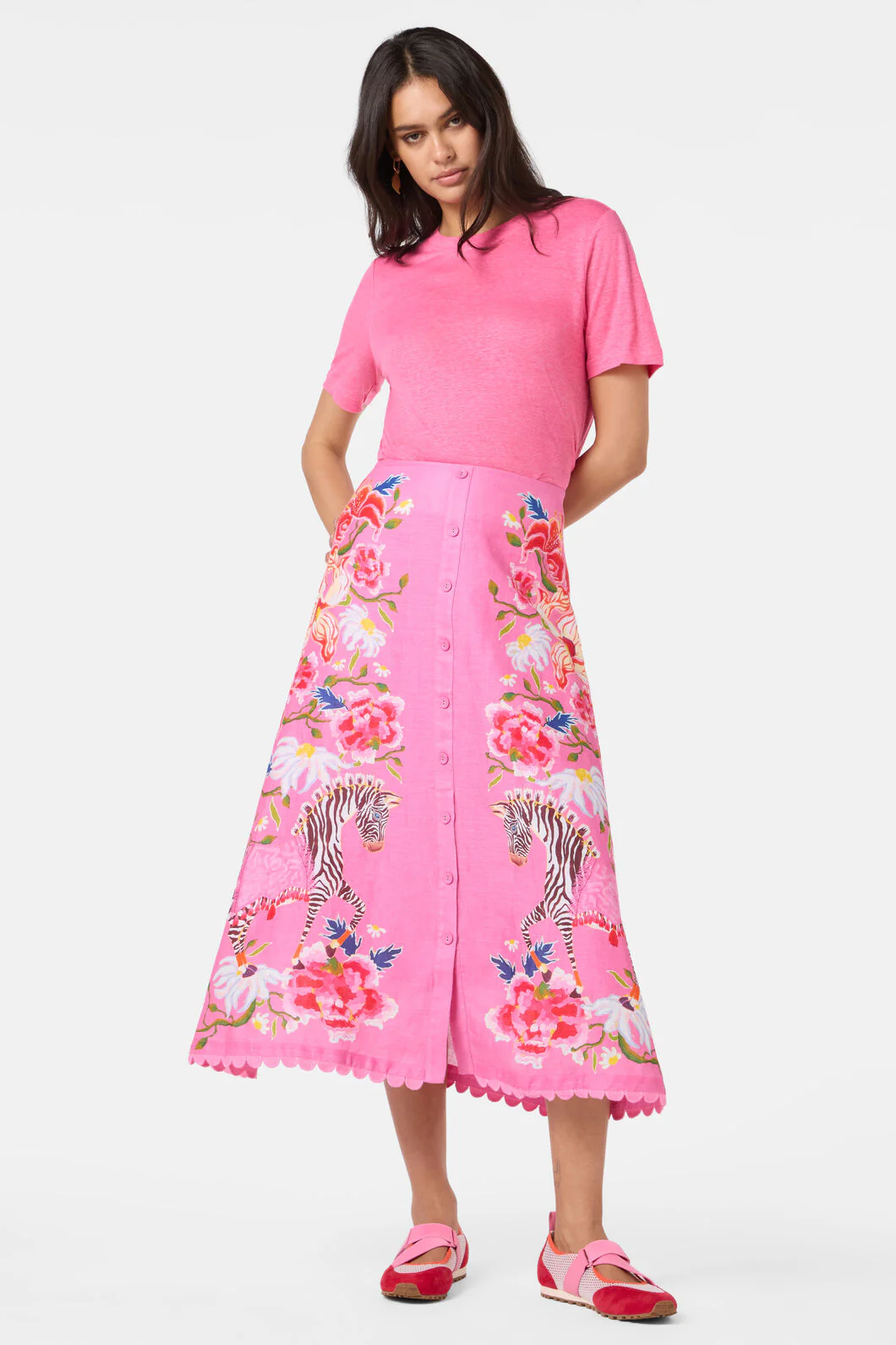 Zebra Crossing Midi Skirt - Image 5